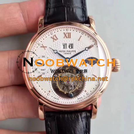 Replica Patek Philippe Grand Complication Tourbillon N Rose Gold White Dial Swiss Tourbillon