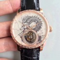 Replica Vacheron Constantin Patrimony Tourbillon N Rose Gold & Diamonds Dragon Dial Swiss Tourbillon