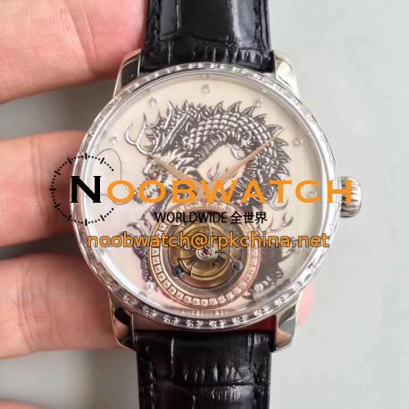 Replica Vacheron Constantin Patrimony Tourbillon N Stainless Steel & Diamonds Dragon Dial Swiss Tourbillon