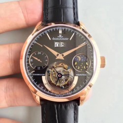 Replica Jaeger-LeCoultre Master Grande Tradition Tourbillon N Rose Gold Black Dial Swiss Tourbillon