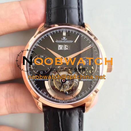 Replica Jaeger-LeCoultre Master Grande Tradition Tourbillon N Rose Gold Black Dial Swiss Tourbillon