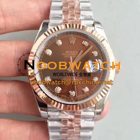 Replica Rolex Datejust II 116333 41MM N Stainless Steel & Rose Gold Chocolate Dial Swiss 3235