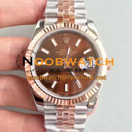 Replica Rolex Datejust II 116333 41MM N Stainless Steel & Rose Gold Chocolate Dial Swiss 3235