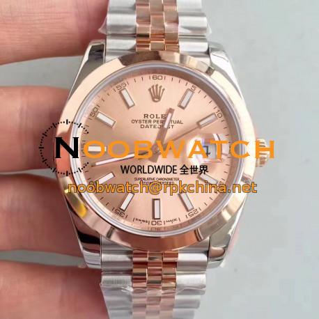 Replica Rolex Datejust II 116333 41MM N Stainless Steel & Rose Gold Rose Gold Dial Swiss 3235