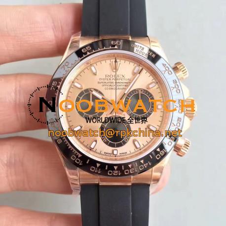 Replica Rolex Daytona Cosmograph 116515LN N Rose Gold Rose Gold Dial Swiss 7750 Run 6@SEC