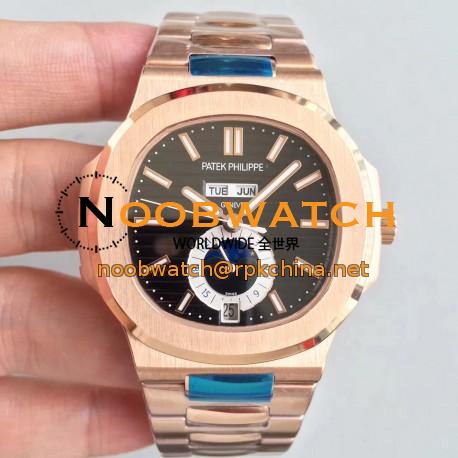 Replica Patek Philippe Nautilus 5726/1A N Rose Gold Black Dial Swiss 324 S QA LU 24H/303