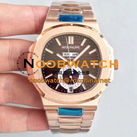 Replica Patek Philippe Nautilus 5726/1A N Rose Gold Brown Dial Swiss 324 S QA LU 24H/303