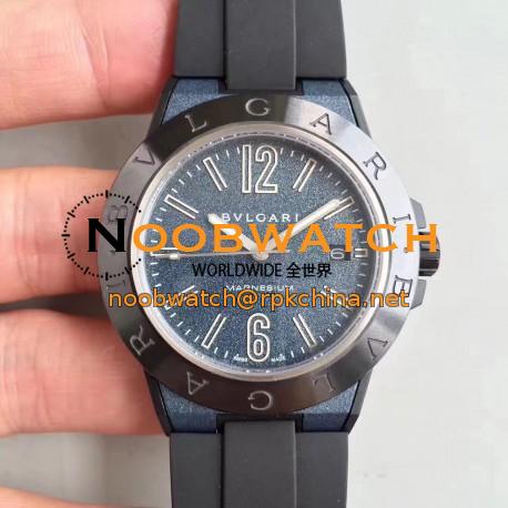 Replica Bvlgari Diagono Magnesium 102364 GF PVD Blue Dial M9015