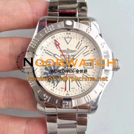 Replica Breitling Avenger II GMT A329G78PSS GF Stainless Steel White Dial Swiss 2836-2