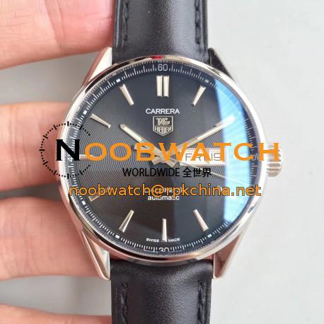 Replica Tag Heuer Carrera Calibre 5 Day-Date 41MM WAR201A.FC6266 HBB V6 Stainless Steel Black Dial Swiss Calibre 5