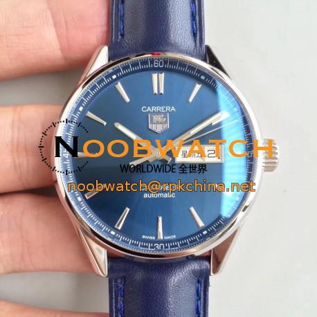 Replica Tag Heuer Carrera Calibre 5 Day-Date 41MM WAR201E.FC6292 HBB V6 Stainless Steel Blue Dial Swiss Calibre 5