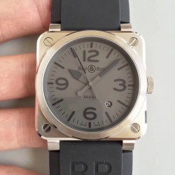 Replica Bell & Ross BR 03-92 Steel N Stainless Steel Grey Dial M9015