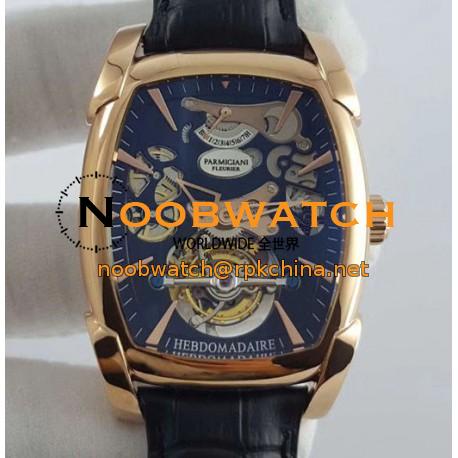 Replica Parmigiani Fleurier Kalpa XL Tourbillon 30 Second Chiaroscuro PF012512-01 BM Rose Gold Black Skeleton Dial Swiss PF501