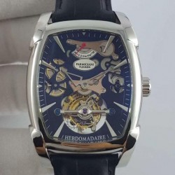 Replica Parmigiani Fleurier Kalpa XL Tourbillon Chiaroscuro PF012512-01 BM Stainless Steel Black Skeleton Dial Swiss PF501