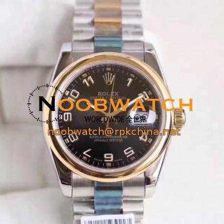 Replica Rolex Datejust 36 116203 36MM N Stainless Steel & Yellow Gold Black Dial Swiss 2836-2