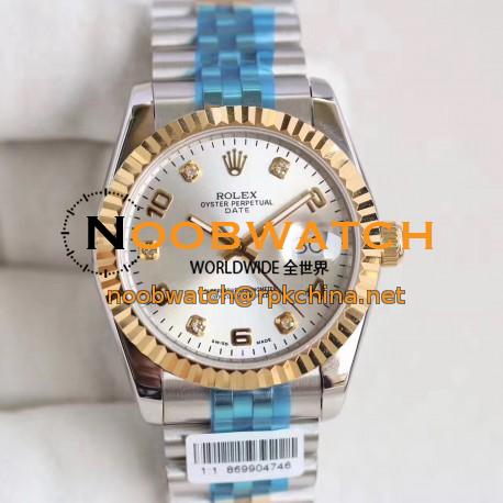 Replica Rolex Datejust 36 116233 36MM N Stainless Steel & Yellow Gold Rhodium Dial Swiss 2836-2