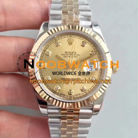 Replica Rolex Datejust II 116333 41MM EW Stainless Steel & Yellow Gold Champagne Dial Swiss 3136