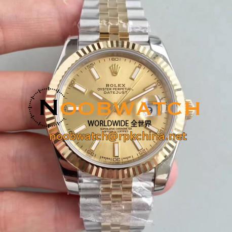 Replica Rolex Datejust II 116333 41MM EW Stainless Steel & Yellow Gold Champagne Dial Swiss 3136