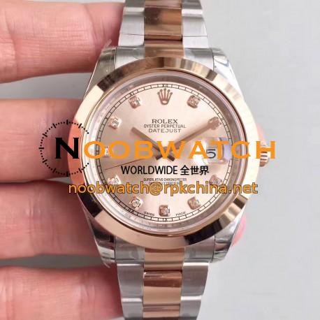 Replica Rolex Datejust II 116333 41MM EW Stainless Steel & Rose Gold Rose Gold Dial Swiss 3136