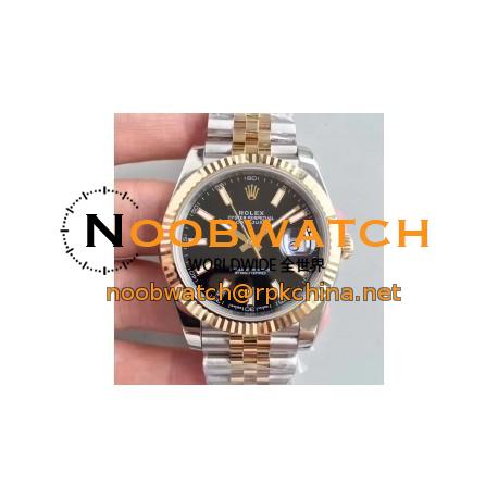 Replica Rolex Datejust II 116333 41MM EW Stainless Steel & Yellow Gold Black Dial Swiss 3136