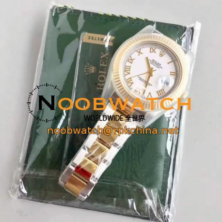 Replica Rolex Datejust II 116333 41MM EW Stainless Steel & Yellow Gold White Dial Swiss 3136