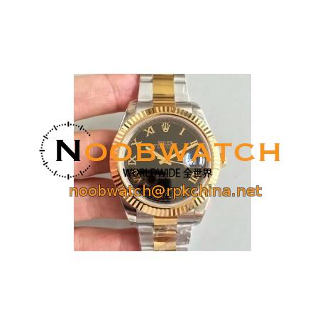 Replica Rolex Datejust II 116333 41MM EW Stainless Steel & Yellow Gold Black Dial Swiss 3136