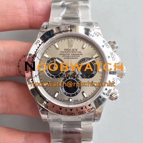 Replica Rolex Daytona Cosmograph 116509 JH Stainless Steel Silver Dial Swiss 4130 Run 6@SEC