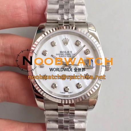 Replica Rolex Datejust 36MM 116234 MIT Stainless Steel 904L Mother Of Pearl Dial Swiss 3135