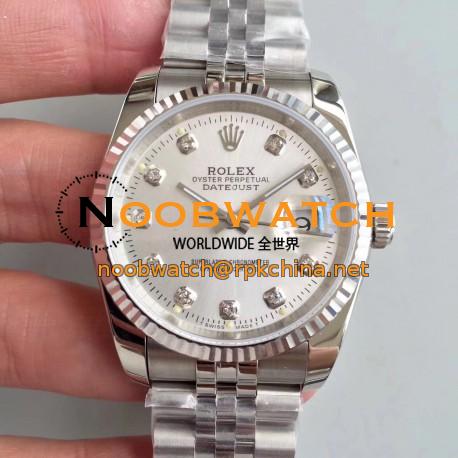 Replica Rolex Datejust 36MM 116234 MIT Stainless Steel 904L Rhodium Dial Swiss 3135