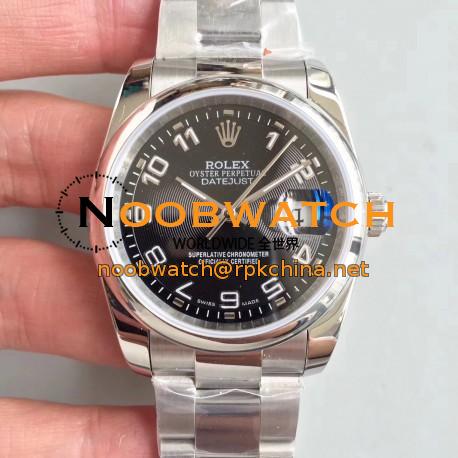 Replica Rolex Datejust 36MM 116234 MIT Stainless Steel 904L Black Dial Swiss 3135