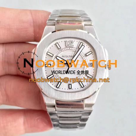 Replica Patek Philippe Nautilus Ladies 7011/1G-001 JJ Stainless Steel Silver Dial Swiss Quartz E23-250 S C