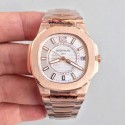 Replica Patek Philippe Nautilus Ladies 7011/1R-001 JJ Rose Gold Silver Dial Swiss Quartz E23-250 S C