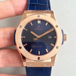 Replica Hublot Classic Fusion Blue King Gold 511.OX.7180.LR JJ Rose Gold Blue Dial Swiss HUB1112