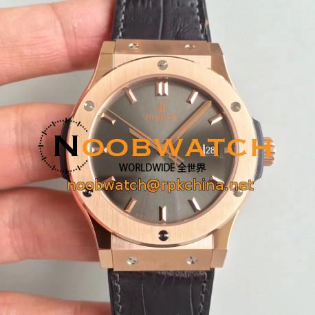 Replica Hublot Classic Fusion Grey King Gold 511.OX.7081.LR JJ Rose Gold Grey Dial Swiss HUB1112