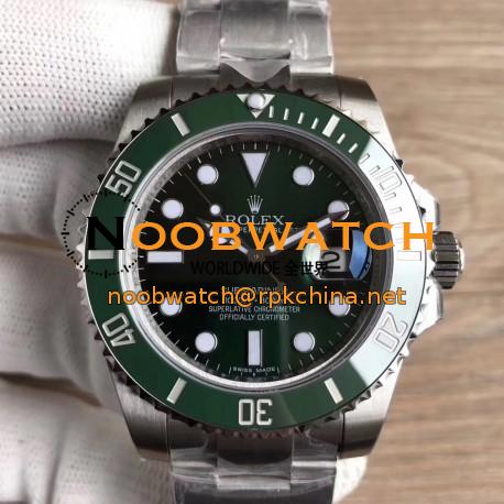 Replica Rolex Submariner Date 116610LV VR Stainless Steel Green Dial Swiss 2836-2