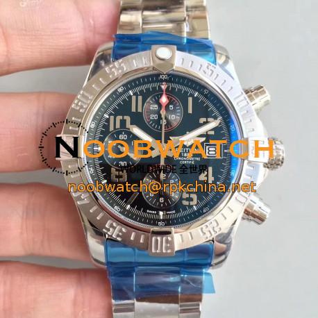 Replica Breitling Avenger II Automatic Chronograph GF Stainless Steel Black Dial Swiss 7750