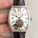 Replica Franck Muller Cintree Curvex Imperial Tourbillon 8880 T ABF Stainless Steel & Diamonds White Dial Swiss Tourbillon