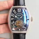 Replica Franck Muller Cintree Curvex Imperial Tourbillon 8880 T ABF Stainless Steel & Diamonds Black Dial Swiss Tourbillon