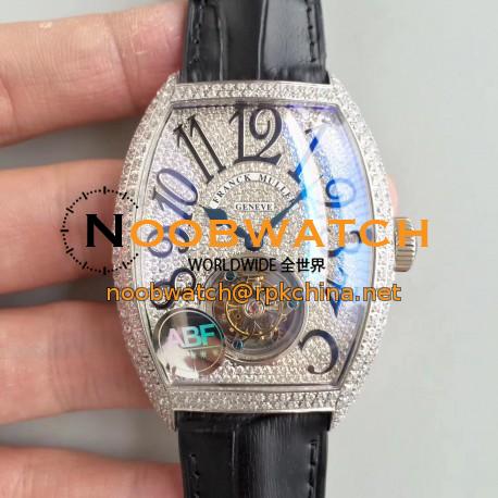 Replica Franck Muller Cintree Curvex Imperial Tourbillon 8880 T ABF Stainless Steel & Diamonds Diamond Dial Swiss Tourbillon