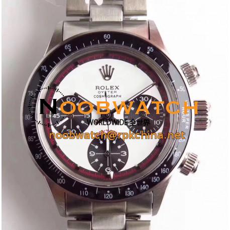 Replica Rolex Daytona Cosmograph Paul Newman 6241 N Stainless Steel White Dial Valjoux 72