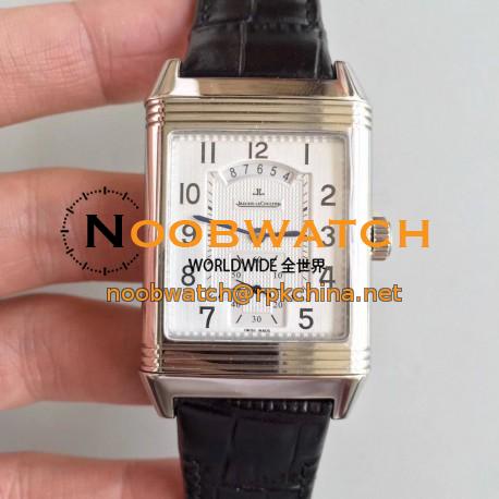 Replica Jaeger-LeCoultre Grande Reverso 986 Duodate Q3748421 N Stainless Steel Silver Dial Swiss JLC 986