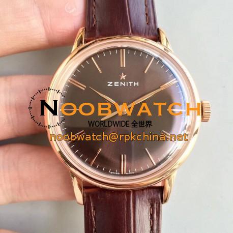 Replica Zenith Elite 6150 150TH Anniversary 18.2270.6150/01.C498 ND Rose Gold Chocolate Dial Swiss Elite 6150