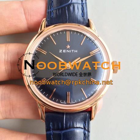 Replica Zenith Elite 6150 150TH Anniversary 18.2270.6150/01.C498 ND Rose Gold Blue Dial Swiss Elite 6150