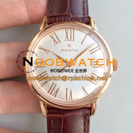 Replica Zenith Elite 6150 150TH Anniversary 18.2270.6150/01.C498 ND Rose Gold Silver Dial Swiss Elite 6150