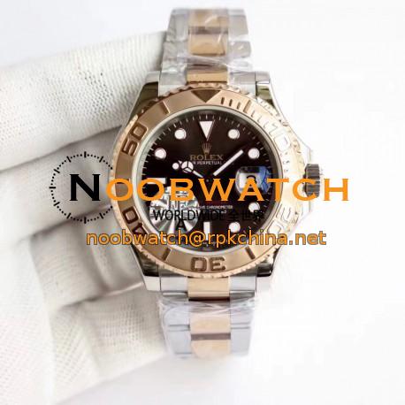 Replica Rolex Yacht-Master 40 116621 JF Stainless Steel & Rose Gold Chocolate Dial Swiss 2836-2