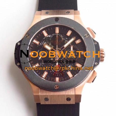 Replica Hublot Big Bang Aero Bang Gold 311.PX.1180.GR HB Rose Gold Black Skeleton Dial Swiss HUB4100