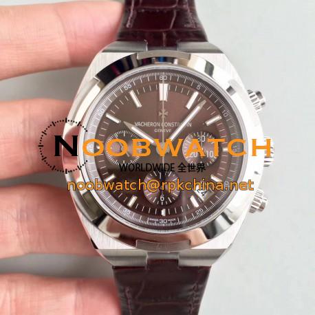 Replica Vacheron Constantin Overseas Chronograph 5500V/110A-B147 JF Stainless Steel Chocolate Dial Swiss 7750