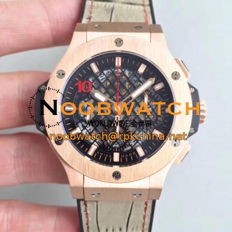 Replica Hublot Big Bang Aero Bang Gold 311.PX.1180.GR HB Rose Gold Black Skeleton Dial Swiss HUB4100