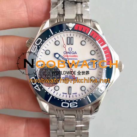 Replica Omega Seamaster Diver 300M Co-Axial 41MM Commander 007 212.32.41.20.04.001 UR Stainless Steel White Dial Swiss 2507