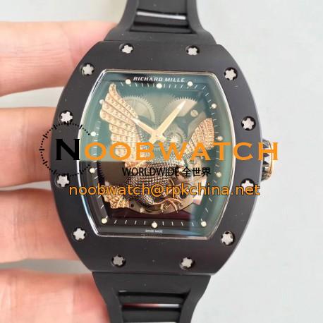 Replica Richard Mille RM023 KV Ceramic Rose Gold Eagle Skeleton Dial M8215